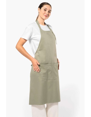 KAR-K8007-APRON WITH POCKET IN ORGANIC COTTON